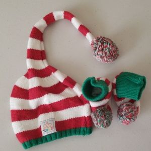 NYGB Chunky Pom-Pom Hat and Snuggle Sack Gray